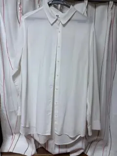 UNIQLO ホワイトレディース長袖シャツ XL
