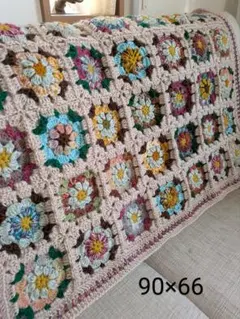 (31) 手編みブランケット　マルチカバー