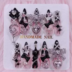 地雷系 量産型 ゴシック 姫系 ゴテゴテ ネイルチップ ᕱ⑅ᕱ