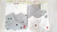 新品未使用　ユニクロ　クルーネックボディ(長袖)４枚セット　ロンパース肌着