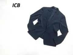 美品　ICB　ウォッシャブル　ストレッチ　ジャケット　ダークネイビー　１１