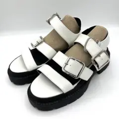 【Anap】バックストラップ サンダル【24.5cm】厚底 白×黒 アナップ