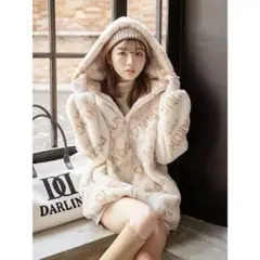 Darich オブリークファージップパーカー