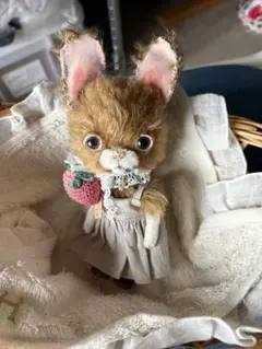 ふさふさうさぎ アーティストベア テディバニー ハンドメイド 海外作家