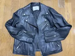 ブラックレザーライダースジャケット