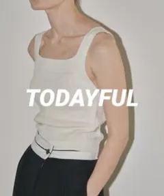 【美品】TODAYFUL スクエアニットタンクトップ キナリ FREEのサムネイル