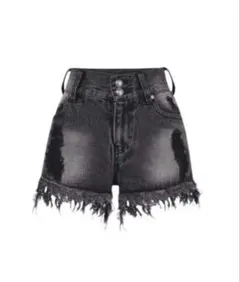ANDWANG fringe denim short pants