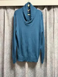 GAP メリノウール セーター メンズ 青緑 ブルーグリーン ニット