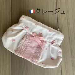 courreges クレージュ ポーチ ピンク リボン レースのサムネイル