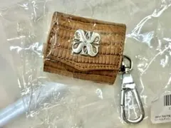 ブラウン クロコダイル風 キーホルダー付きケース