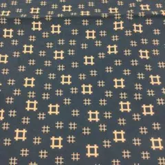 綿 生地　井桁柄　ブルー　110✖️90 和柄
