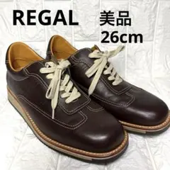 【美品】 REGAL レザー スニーカー W350AE ブラウン 26