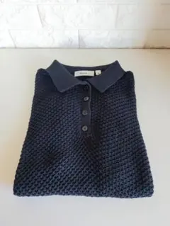 niko and ... 半袖メッシュポロニット M　ブラック【美品】のサムネイル