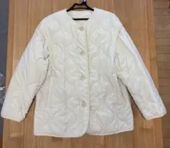GUホワイト キルティングジャケット￼S クリーニング済、一箇所汚れあり