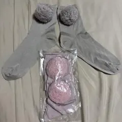 franche lippee ポンポン付きラメソックス 2足セット 未使用タグ付のサムネイル