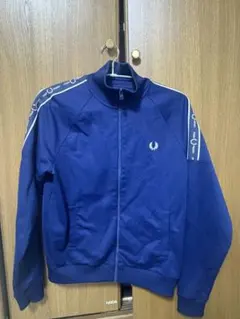 FRED PERRY トラックジャケットジャージ 月桂樹ロゴ ネイビー 水色 S