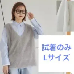 mysa closet 田中里奈　シャギーベスト　グレー　L