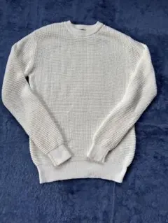 AZUL by moussy ワッフルニット セーター ホワイト M メンズのサムネイル