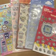 セリア　ダイソー　シール　まとめ売り　たまごっち　サンリオ　キティ　シナモン