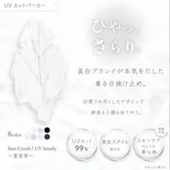 シロノサクラ SunCrush！UV hoody ～夏雪草～ アイスグレーのサムネイル