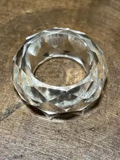 ガネッシュヒマール ラパ産 くり抜き水晶リング 14号
