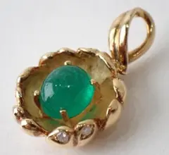 本物保証刻印有K18エメラルド2.19ct ダイヤモンド0.4ct 15.80g - メルカリ