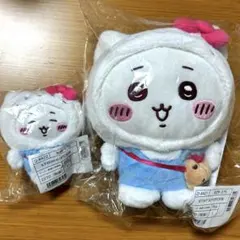 サンリオちいかわコラボ　ハローキティ　ぬいぐるみ　マスコットホルダー　未開封