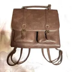 axes femme ダブルポケットサッチェルバッグ 大容量 3way