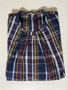 ナノ・ユニバース　チェック柄　シャツ　ブラウス