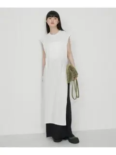 美品⭐︎アダムエロペ【サステナブル】ノースリーブカットソーワンピース