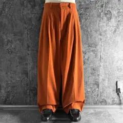 90s Vintage 3 tuck gang slacks orangeのサムネイル