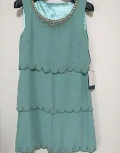 ミントグリーン ビーズ刺繍ドレス