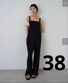 SHENERY カットジョーゼットキャミサロペット ブラックのサムネイル
