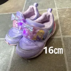 （美品）光る靴 ムーンスター キッズ スニーカー 16㎝　ラプンツェル