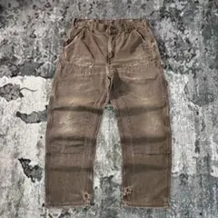 34×30 Carhartt レザータグ 金ボタン 極上フェード 雰囲気抜群