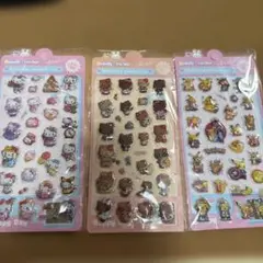 ハローキティ ポケモン　ぷくぷくシール