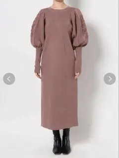 LAGUNAMOON ラグナムーン エンブロイダリー ニットワンピース