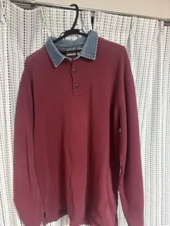 80s 90s L.L.Bean 襟デニム プルオーバーシャツ L