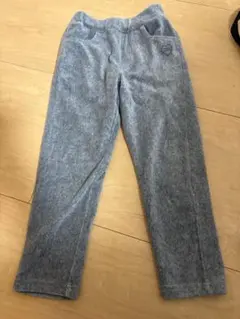 クマポケット付きグレー110サイズパンツ