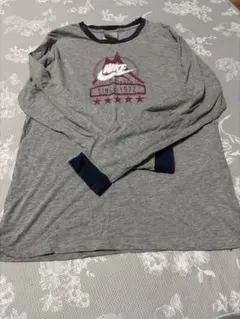 Nike 長袖カットソー L グレー/ネイビー