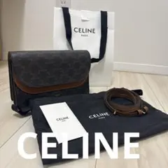 新品未使用品&正規品 CELINE トリオンフ　ウォレットショルダーバッグのサムネイル