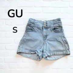 GU ジーユー　ライトブルー デニムショートパンツ　S