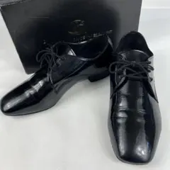 ケントダンス 社交ダンス シューズ エナメル 光沢 26cm レースアップ 黒のサムネイル