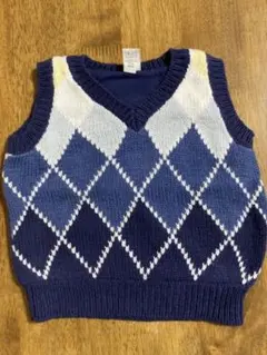 新品未使用 baby GAP ニット ベスト アーガイル柄 70