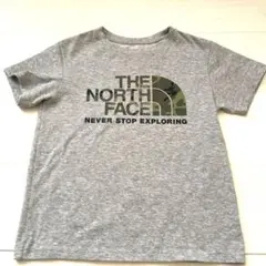 THE NORTH FACE Tシャツ 130 グレー カモフラ