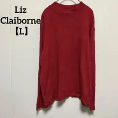 Liz Claiborne 【L】赤 長袖 Tシャツ