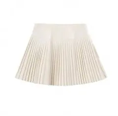 SHEIN 27726920 プリーツミニスカート ベージュ Lサイズ