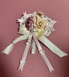 ロリータ コサージュ ヘアアクセサリー 円形 ヘッドドレス
