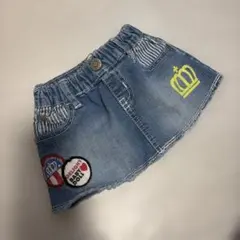 ミニスカート　ベビードールデニム80㎝　キッズ　スカート　子ども服　デニム