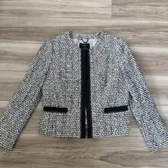 23区 ノーカラーツイードジャケット